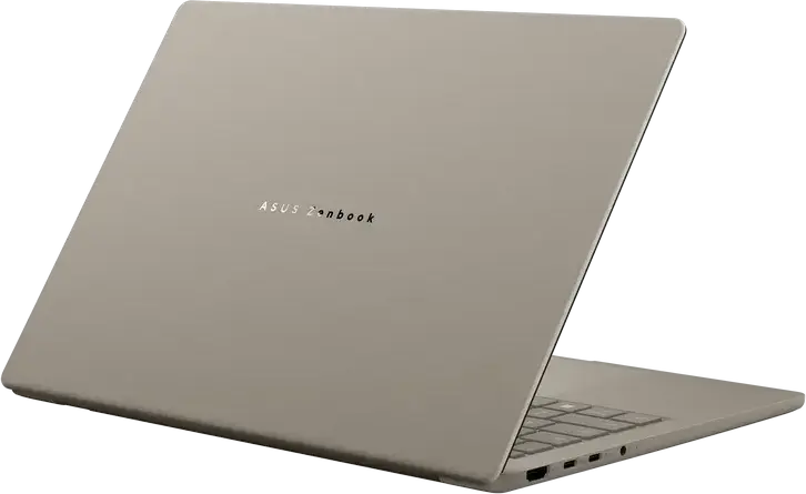 ASUS Zenbook A14 UX3407 Laptop, 14" WUXGA OLED Display, Qualcomm Snapdragon X Plus X1-26-100, 16GB LPDDR5X RAM, 512GB SSD, Windows 11 Home, Ceraluminum, Zabriskie Beige