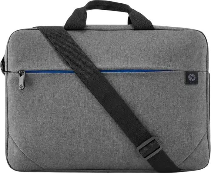 HP Prelude 15.6 Laptop Bag 1E7D7AA, Grey Polyester Topload Case, 14.5L Capacity, Water-Resistant with Padded Compartment and Shoulder Strap