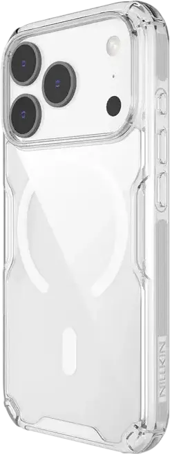 Husa Nillkin Nature Pro Magnetic pentru Apple iPhone 17 Pro, Transparenta din TPU si Policarbonat, Compatibila MagSafe cu Magneti N52, Protectie Anti-Shock