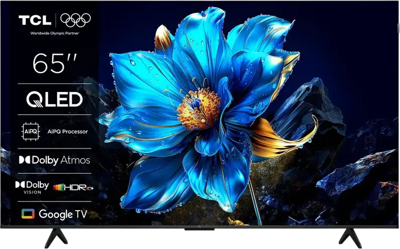 65" QLED SMART TV TCL 65P71K, 3840x2160 4K UHD, Google TV, Negru