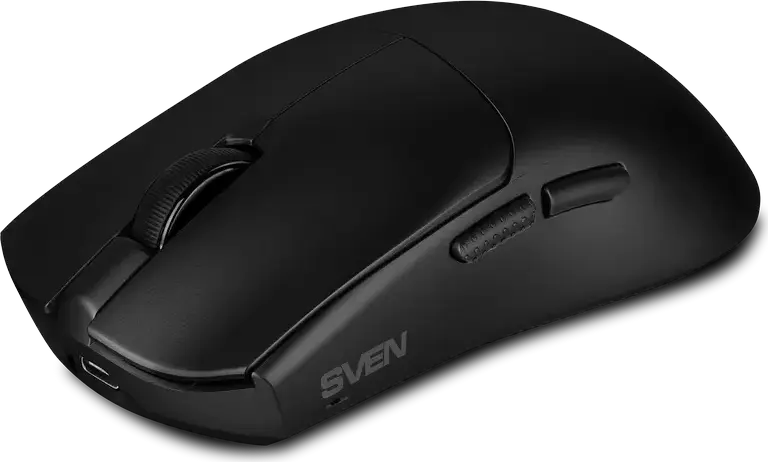 Mouse Gaming Wireless SVEN RX-G970W, Alb, Senzor 3335 SE pana la 30,000 DPI, Tri-mod Bluetooth/2.4GHz/Cablu, Switchuri Omron, Greutate 58g, Incarcare USB Type-C