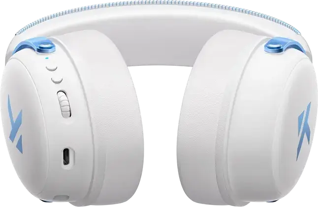 MCHOSE V9 Pro Gaming Headset, Sky White, Tri-mode Wireless 2.4GHz Bluetooth Wired, 7.1 Surround Sound, 53mm Neodymium Drivers, AI Noise-Canceling Mic, 250h Battery, for PC, Laptop, Switch, PS5, PS4, Mobile, Tablet