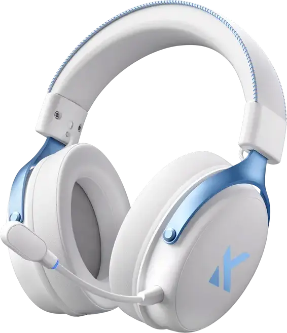 Căști gaming MCHOSE V9 Pro, Fără fir/Cu fir, Sky White