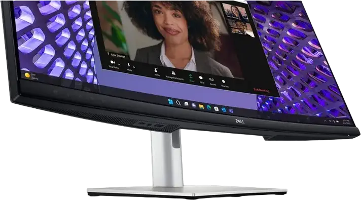 Monitor Curbat Dell P3424WEB 34.14" WQHD Video Conferencing, Panou IPS, 3440x1440, Cameră 2K QHD, Switch KVM, USB-C 90W PD, Ethernet RJ45, Difuzoare