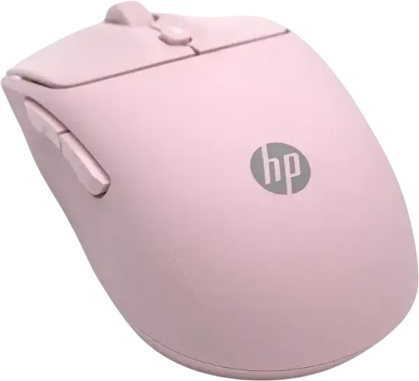 HP 400 Quiet Wireless Mouse, Pink, Dual-mode Bluetooth and 2.4GHz USB, Adjustable 6000 DPI, Ambidextrous Compact Design, Quiet-click Buttons, 24 Month Battery