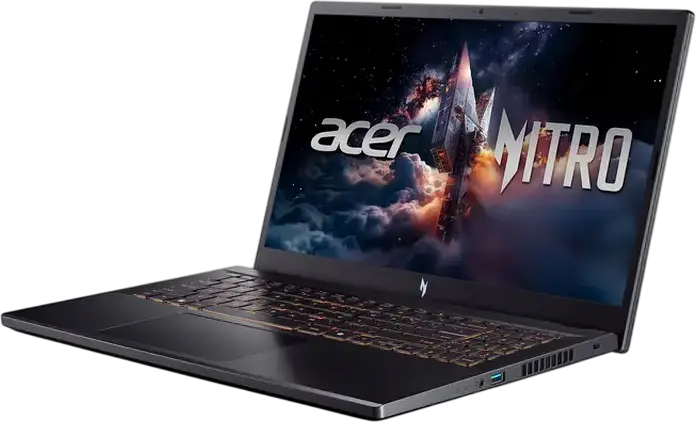 Laptop Gaming Acer Nitro V15 ANV15-52 15.6" FHD IPS 165Hz Intel Core 5 210H 16GB DDR5 512GB SSD NVIDIA GeForce RTX 3050 6GB Linux Obsidian Black