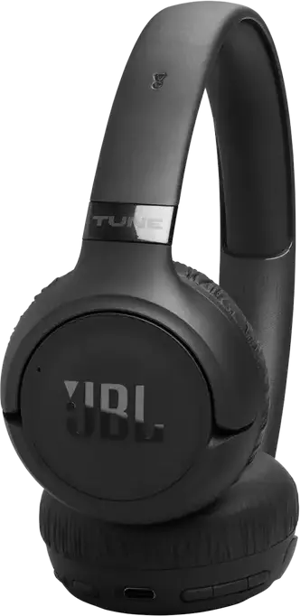 JBL Tune 680NC Wireless/Wired On-Ear Headphones, Black, Adaptive Active Noise Cancelling, Pure Bass Sound, Spatial Sound, 76h Battery, 1.2m Cable, Multipoint Connection