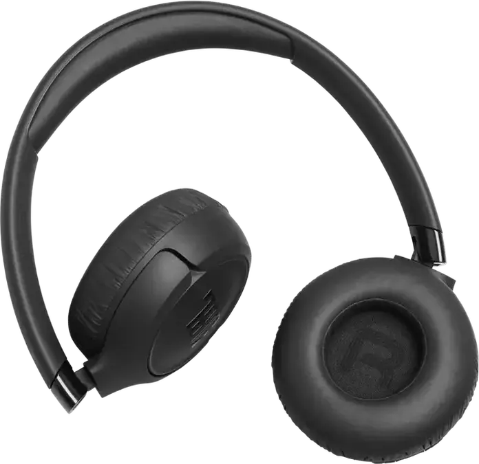 JBL Tune 680NC Wireless/Wired On-Ear Headphones, Black, Adaptive Active Noise Cancelling, Pure Bass Sound, Spatial Sound, 76h Battery, 1.2m Cable, Multipoint Connection