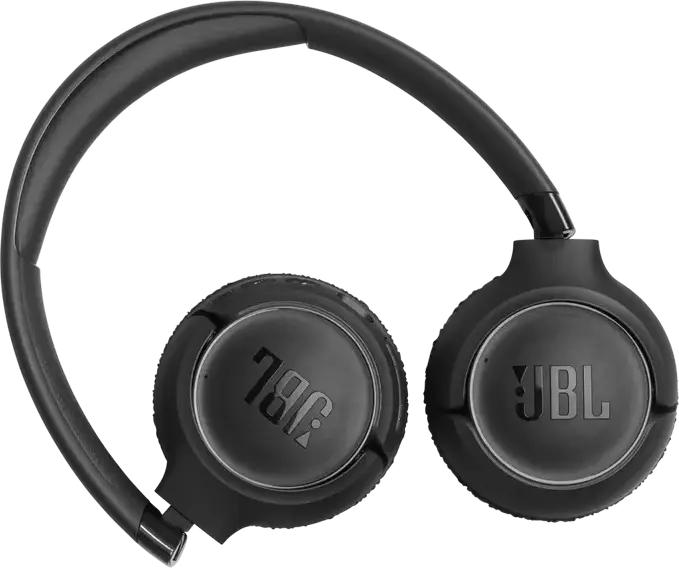 JBL Tune 680NC Wireless/Wired On-Ear Headphones, Black, Adaptive Active Noise Cancelling, Pure Bass Sound, Spatial Sound, 76h Battery, 1.2m Cable, Multipoint Connection