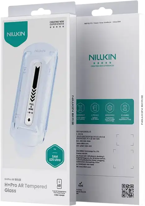 Nillkin H+ Pro AR Tempered Glass Screen Protector for Samsung Galaxy S25 Ultra, 9H Hardness AGC Glass, Anti-reflective Finish, Oleophobic Coating, 0.33mm