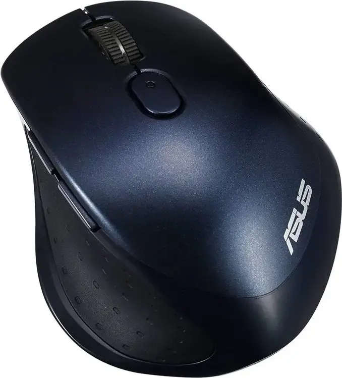 ASUS MW203 Multi-Device Wireless Silent Mouse, Blue, Bluetooth & 2.4GHz RF, Optical 2400 DPI, Silent Switches, Windows & Chrome OS Compatible