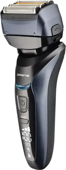 Polaris PMF1016RC Wet & Dry 7D PROF 4+ Foil Shaver, 4 Floating Heads, Li-ion Battery, Digital Display, Charging Stand, Power Adapter, Cable, Protective Cap, Cleaning Brush, Storage Case, Black