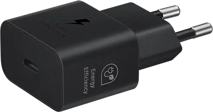 Samsung EP-T2510 25W USB-C Wall Charger, Black, Super Fast Charging SFC, PD 3.0 PPS, GaN Technology, Type-C to Type-C Cable Included