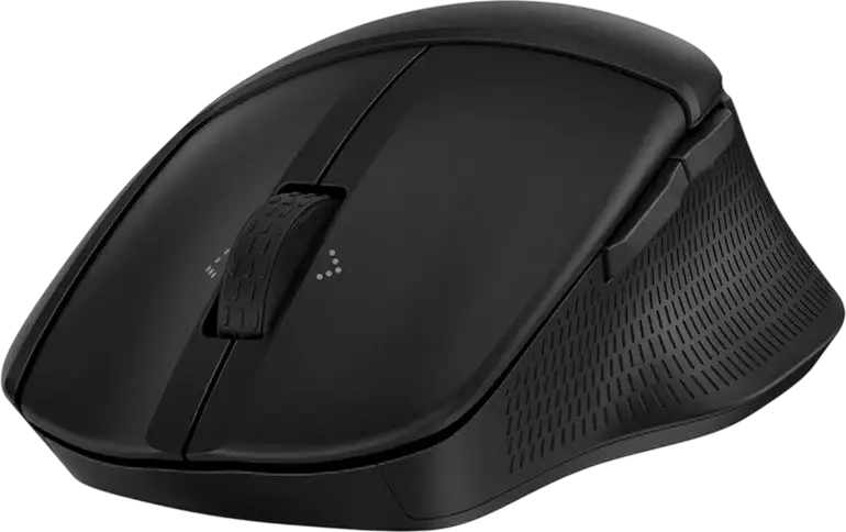 HP 480 Comfort Wireless Mouse 8T6M3AA, Bluetooth 5.3 Optical Sensor 4000 dpi, 7 Programmable Buttons, 4D Tilt Wheel, Multi-Device Connectivity, Color: Black