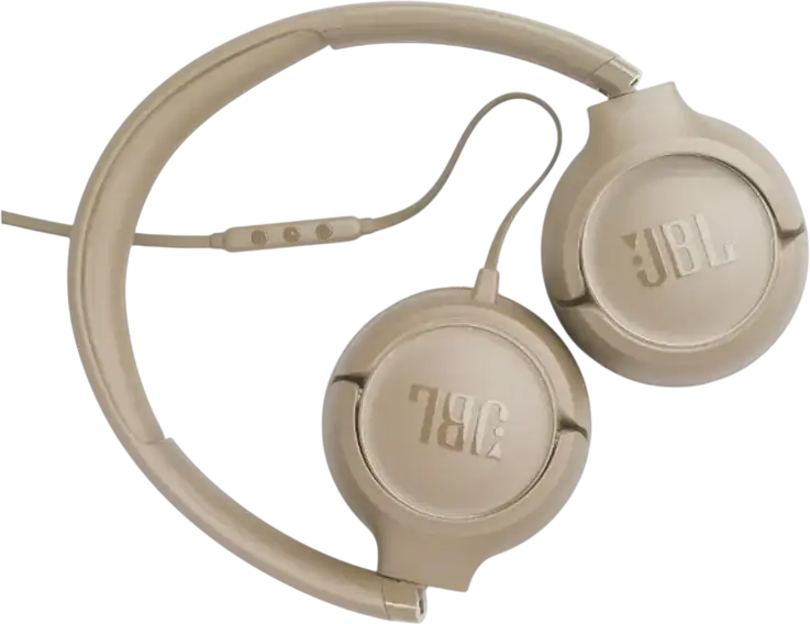 Cască On-Ear JBL Tune 530C, Conexiune USB, Bej, Audio Hi-Res, JBL Pure Bass, Difuzoare 33mm, Microfon Integrat, Design Pliabil