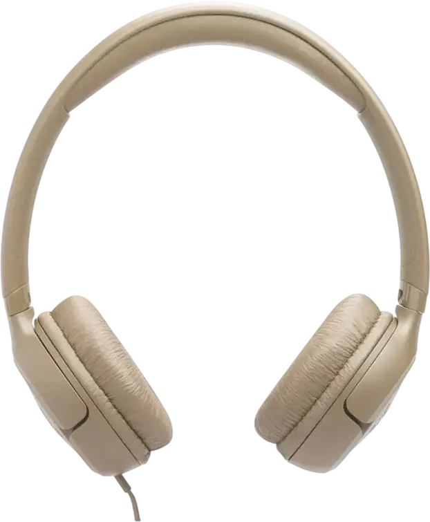 Cască On-Ear JBL Tune 530C, Conexiune USB, Bej, Audio Hi-Res, JBL Pure Bass, Difuzoare 33mm, Microfon Integrat, Design Pliabil