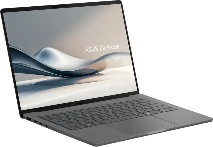 Laptop 14" ASUS Zenbook A14 OLED UX3407QA, Iceland Gray, Qualcomm Snapdragon X X1-26-100, 16GB/512GB, Windows 11 Home