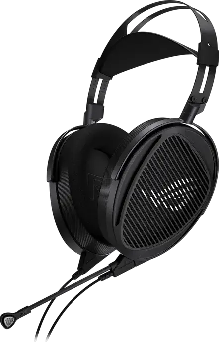 ASUS ROG Kithara Wired Open-Back Headset with HIFIMAN 100mm Planar Magnetic Drivers, MEMS Boom Mic, Aluminum Frame, and Swappable Balanced Plugs