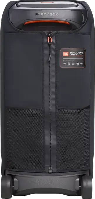 Husa Protectie pentru JBL PartyBox Stage 320, din Neopren Anti-praf si Anti-zgarieturi cu Fermoar si Buzunare Laterale din Plasa, Culoare: Negru, 68 x 34.5 x 39.5 cm
