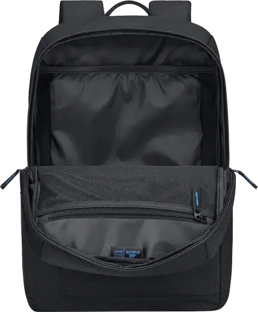 Rivacase 8062 Boboli Laptop Backpack for 15.6-16 inch Laptops, Capacity 15.6-16 Inch, Water-Resistant RPET Polyester, Neoprene Protection, Black
