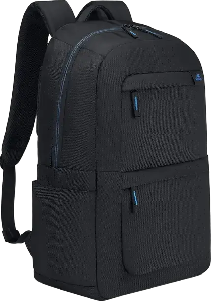 Rivacase 8062 Boboli Laptop Backpack for 15.6-16 inch Laptops, Capacity 15.6-16 Inch, Water-Resistant RPET Polyester, Neoprene Protection, Black