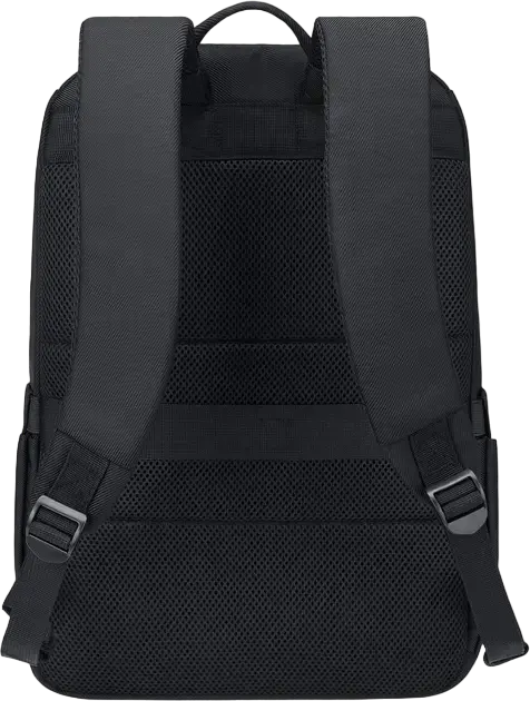 Rivacase 8062 Boboli Laptop Backpack for 15.6-16 inch Laptops, Capacity 15.6-16 Inch, Water-Resistant RPET Polyester, Neoprene Protection, Black