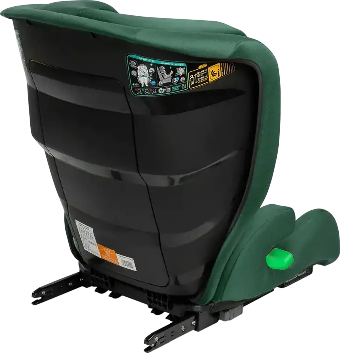 Caretero Nimbus Car Seat Group 2/3, i-Size ECE R129, 15-36 kg, 100-150 cm, 4-12 Years, Isofix and Belt Installation, 11-Position Adjustable Headrest, Dark Green