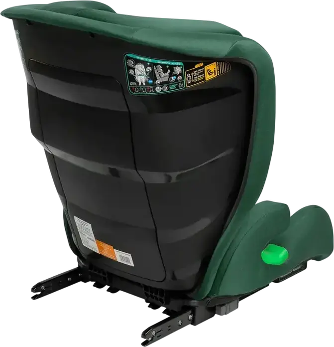 Caretero Nimbus Car Seat Group 2/3, i-Size ECE R129, 15-36 kg, 100-150 cm, 4-12 Years, Isofix and Belt Installation, 11-Position Adjustable Headrest, Dark Green