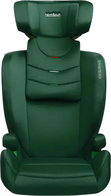 Caretero Nimbus Car Seat Group 2/3, i-Size ECE R129, 15-36 kg, 100-150 cm, 4-12 Years, Isofix and Belt Installation, 11-Position Adjustable Headrest, Dark Green