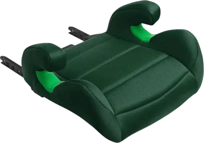 Caretero Nimbus Car Seat Group 2/3, i-Size ECE R129, 15-36 kg, 100-150 cm, 4-12 Years, Isofix and Belt Installation, 11-Position Adjustable Headrest, Dark Green