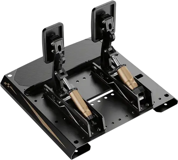 Pedale MOZA CRP2 Load Cell (3 pedale), Aluminiu Aerospațial și Fibra de Carbon 3K, Senzor Frână 0-200kg, Rezoluție Unghi 15-bit, Compatibile cu Windows PC și Xbox