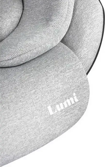 Caretero Lumi i-Size 360 Rotating Car Seat, ECE R129/03, ISOFIX with Support Leg, 0-36 kg, 40-150 cm, 0-12 Years, Memory Foam Fabric, Light Grey
