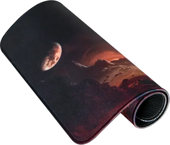 Acer Nitro NMP450 Gaming Mouse Pad, Medium 350x260x3mm, Low-Friction Polyester Surface with Non-Slip Rubber Base, Black and Red Graphic Design