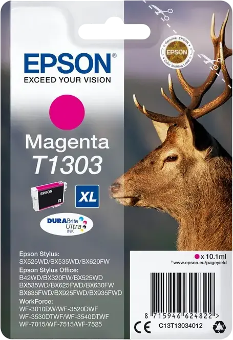 Cartuș de cerneală Epson C13T13034012, 10ml, Magenta