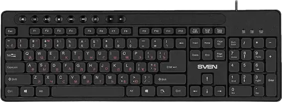 Tastatură SVEN KB-C3060, Cu fir, Negru
