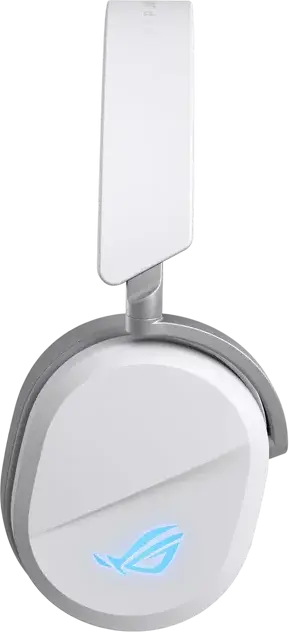 ASUS ROG Pelta Wireless Gaming Headset, White, Tri-mode Connectivity, ROG SpeedNova, 50mm Titanium Drivers, Detachable Boom Mic, Aura Sync RGB, 70h Battery
