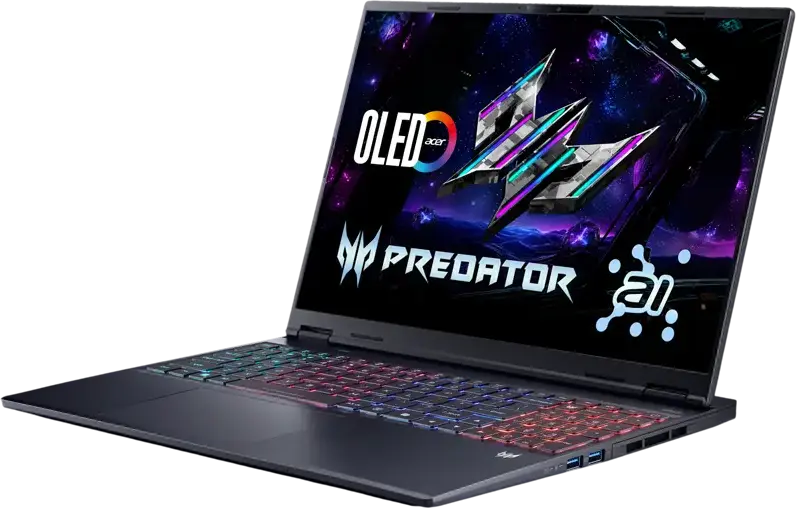 Acer Predator Helios Neo 16S AI PHN16S-71 Gaming Laptop, Intel Core Ultra 9 275HX, 32GB DDR5, 1TB SSD, 16" WQXGA OLED 240Hz, Aluminum Chassis, Abyssal Black