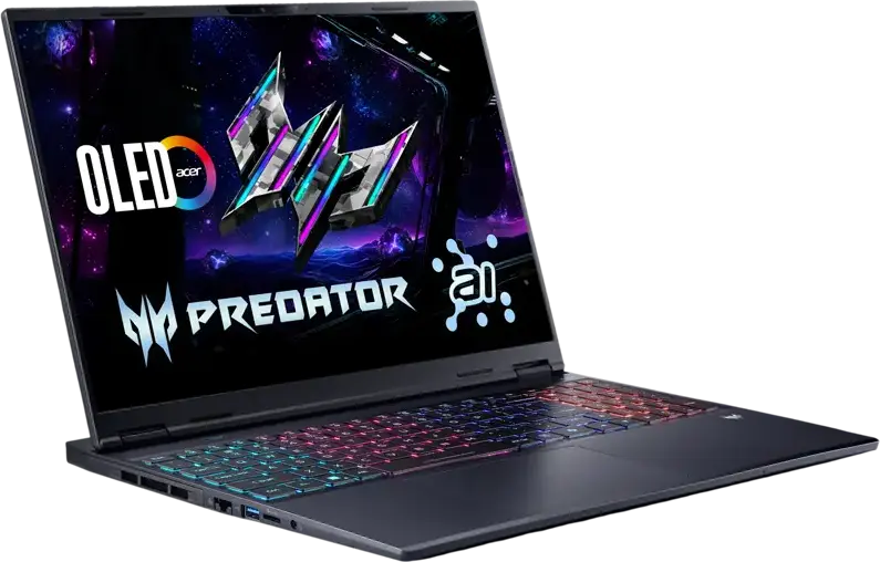 Acer Predator Helios Neo 16S AI PHN16S-71 Gaming Laptop, Intel Core Ultra 9 275HX, 32GB DDR5, 1TB SSD, 16" WQXGA OLED 240Hz, Aluminum Chassis, Abyssal Black