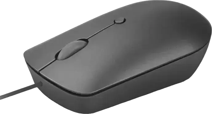 Lenovo 540 Wired Optical Mouse, Ambidextrous Design, 800-2400 dpi Adjustable Resolution, USB Interface, 1.8m Cable, Storm Grey