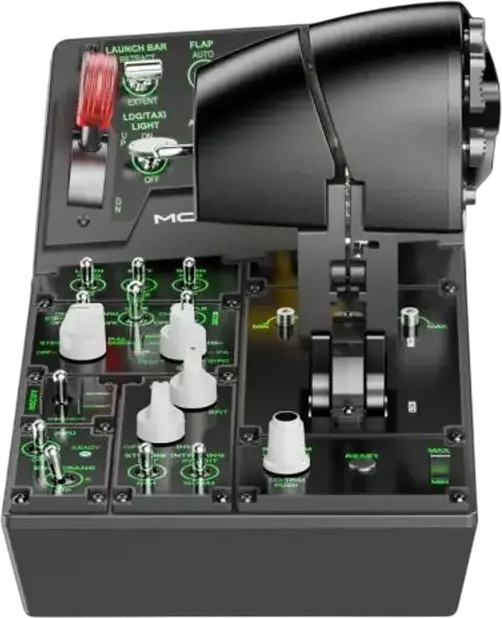Manetă de accelerație MOZA MTP pentru PC Windows, Encoder Magnetic 15-bit, Joystick Hall-effect, 27 Taste Programabile, Grip din Aluminiu, Negru