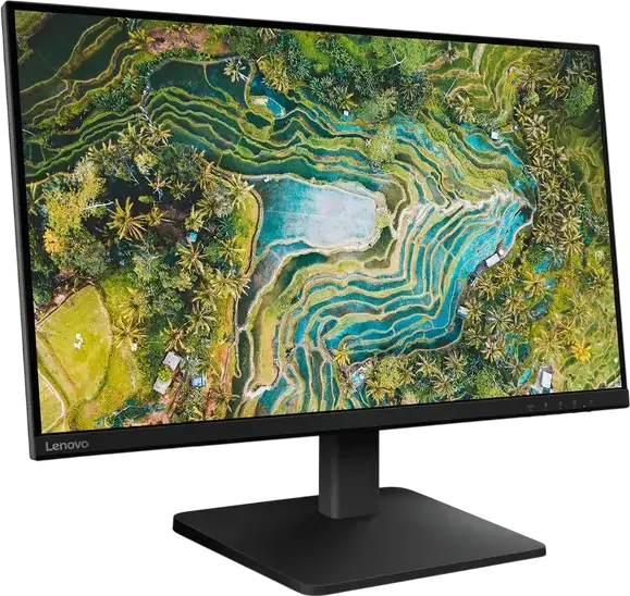 Monitor Lenovo L27qe 27 inch WQHD, Rezoluție 2560x1440 IPS, Rata de Refresh 100Hz, Timp Răspuns 4ms, HDR10, Adaptive-Sync, HDMI 2.1, DisplayPort 1.4, Negru