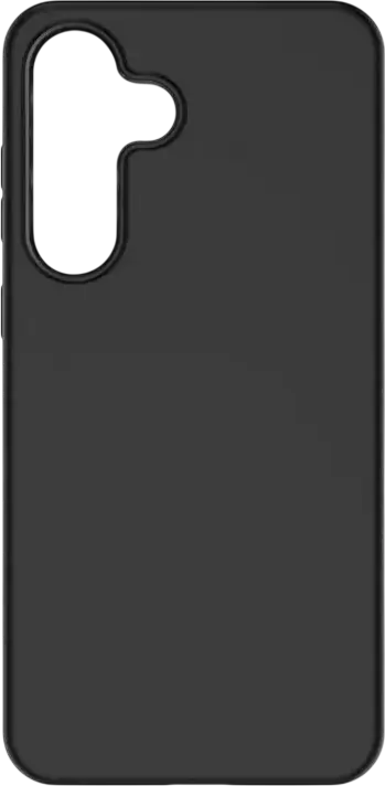 Husa Cellularline Sensation+ pentru Samsung Galaxy S25 FE, Negru, Silicon Soft-touch cu Structura Rida și Tehnologie Antibacteriana Microban