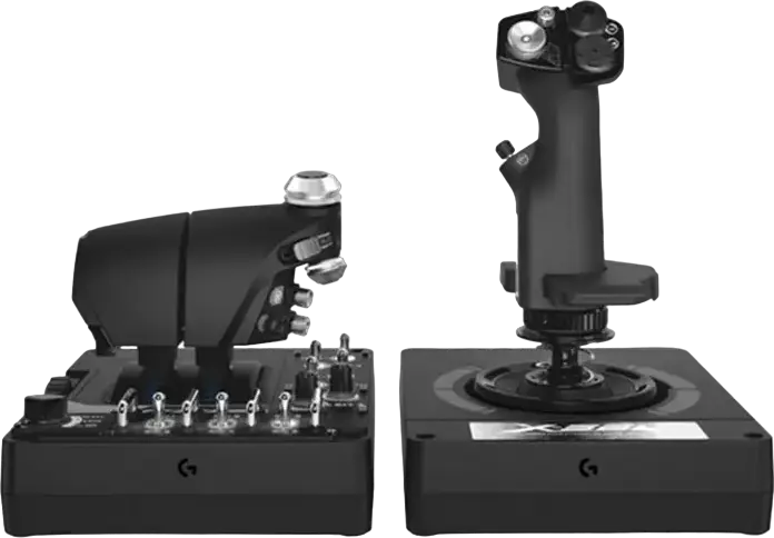 Logitech G X56 HOTAS Flight Control System, Joystick and Throttle, 189 Programmable Controls, Hall Effect Sensors, RGB Backlit, USB Connection for Windows