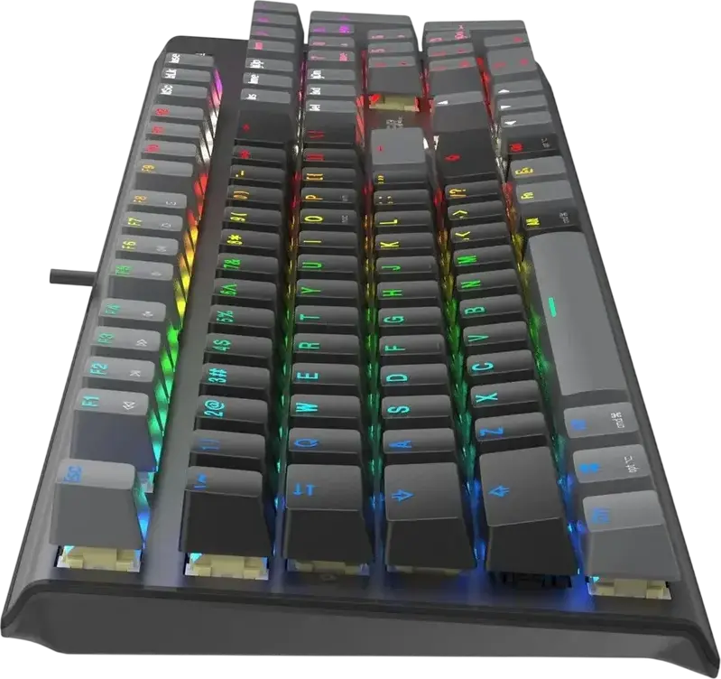 Механическая клавиатура A4Tech Fstyler FS100, линейные переключатели Hot-Swap, RGB подсветка, алюминиевый корпус, N-Key Rollover, проводная USB, черный