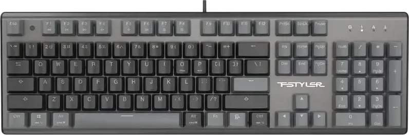 Механическая клавиатура A4Tech Fstyler FS100, линейные переключатели Hot-Swap, RGB подсветка, алюминиевый корпус, N-Key Rollover, проводная USB, черный