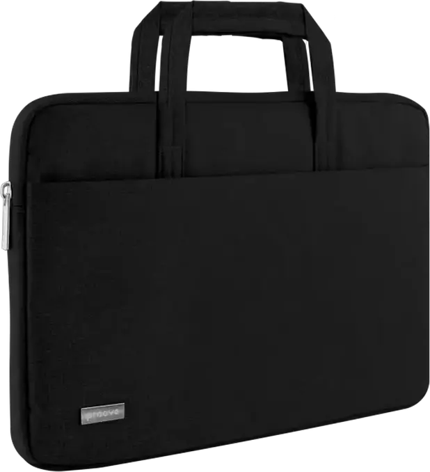 Geanta Laptop Proove Iris pentru laptopuri de pana la 15.6 inch, din Poliester Oxford 300D rezistent la apa, cu interior din catifina moale, Neagra