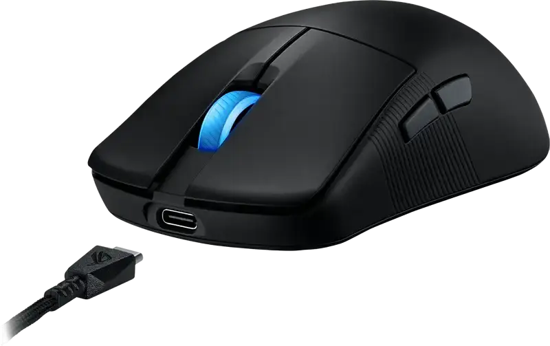 ASUS ROG Harpe Ace Mini Wireless Gaming Mouse, Black, 42,000 DPI ROG AimPoint Pro Sensor, 8,000Hz Polling Rate, ROG 100M Optical Switches, Tri-Mode Connectivity (Bluetooth, Wireless RF)
