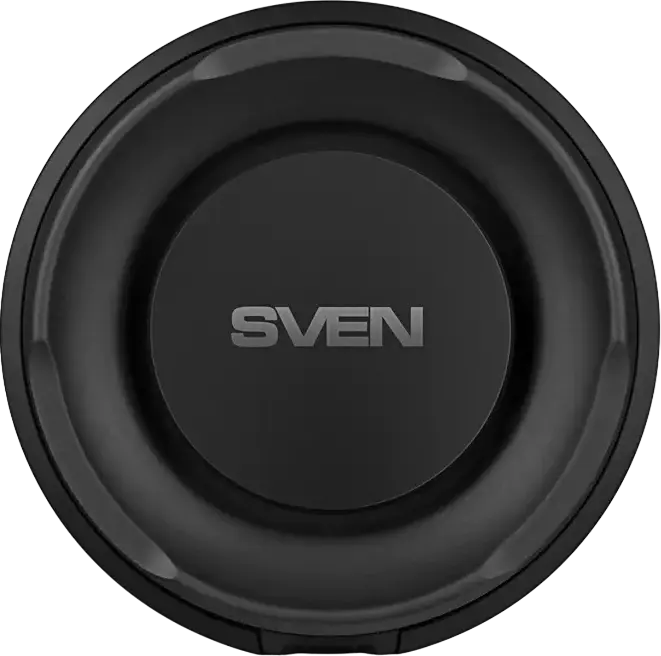 Портативная Bluetooth колонка SVEN PS-300, мощность 24 Вт RMS, водонепроницаемость IPX7, поддержка TWS, NFC, AUX, аккумулятор 2000 мАч, USB Type-C, Цвет: черный