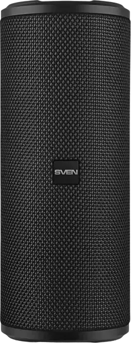 Портативная Bluetooth колонка SVEN PS-300, мощность 24 Вт RMS, водонепроницаемость IPX7, поддержка TWS, NFC, AUX, аккумулятор 2000 мАч, USB Type-C, Цвет: черный
