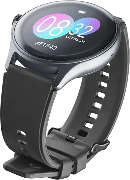 Smartwatch Cellularline Watch Ion Pro, Ecran Rotund TFT 1.38", Bluetooth Call și Notificări, Puls, SpO2, Tensiune Arterială, GPS, IP67, Culoare: Negru